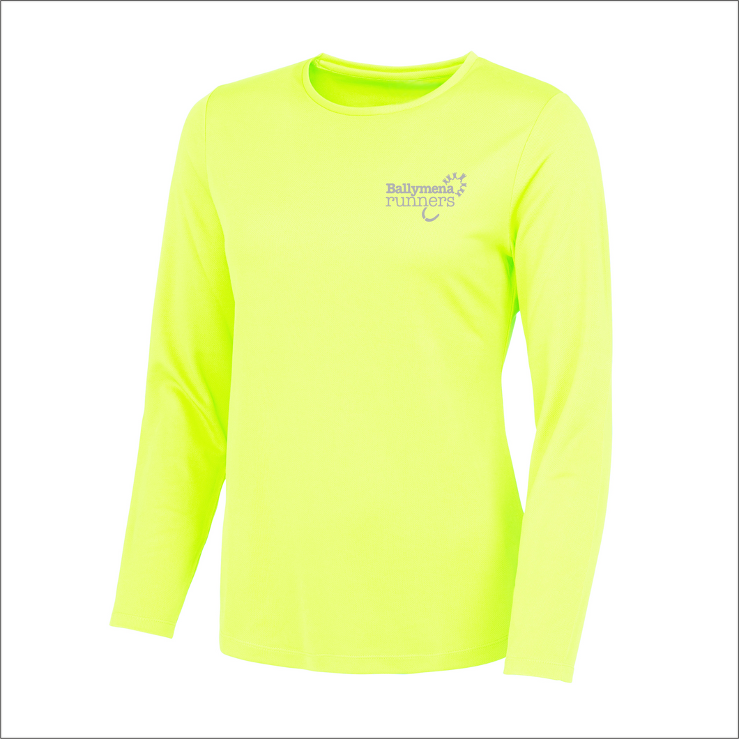 BR Womens LS Performance Tee - Fluo