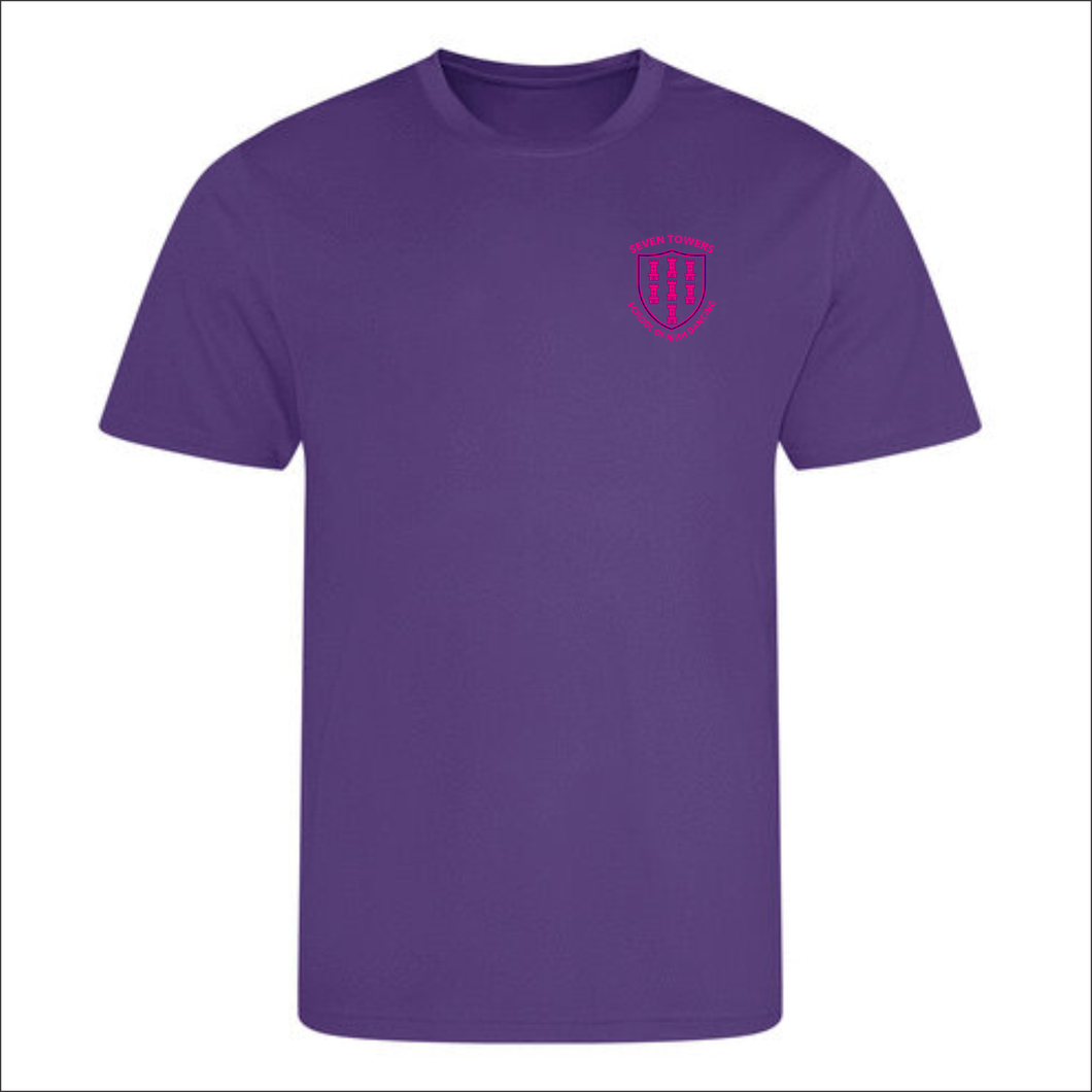 Seven Towers Unisex Kids Performance Tee - Purple