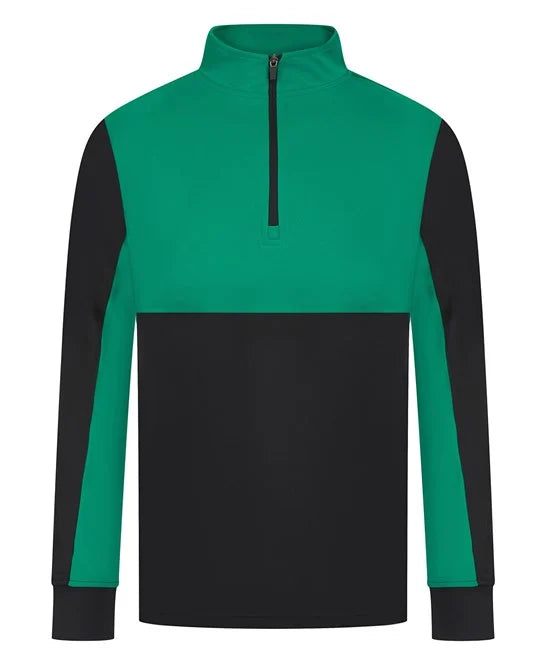 Staff ¼-Tracksuit top - Black/Emerald